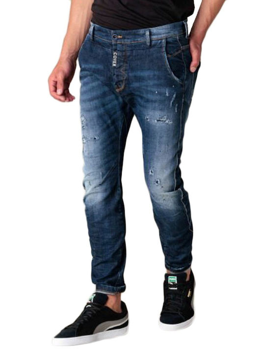 Cover Jeans Cover Namos 3d Ανδρικό Παντελόνι Τζιν Ελαστικό σε Loose Εφαρμογή Bleach Denim