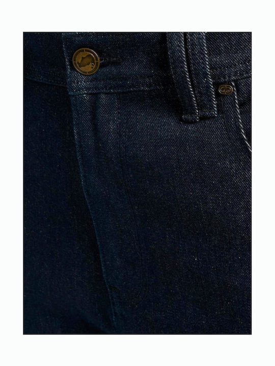 Ανδρικό Παντελόνι Τζιν Cargo με Loose Εφαρμογή Raw Blue
