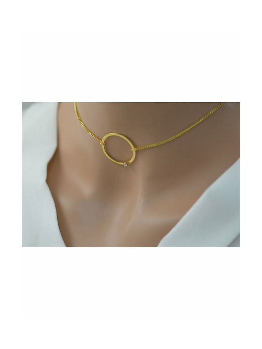 Paraxenies Halsband aus Vergoldet Silber mit Zirkonia
