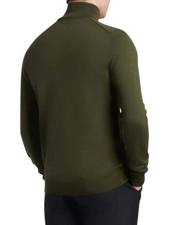 Ellesse Herren Langarm-Pullover Ausschnitt mit Reißverschluss Grün