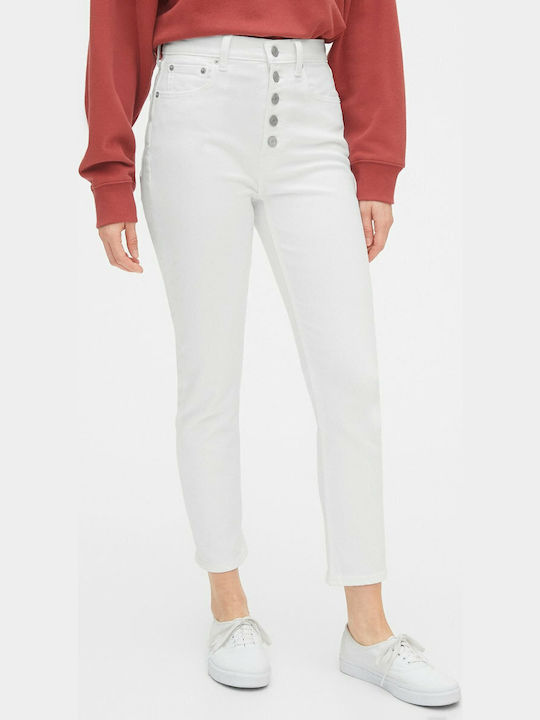 GAP High Waist Women's Jean Trousers White