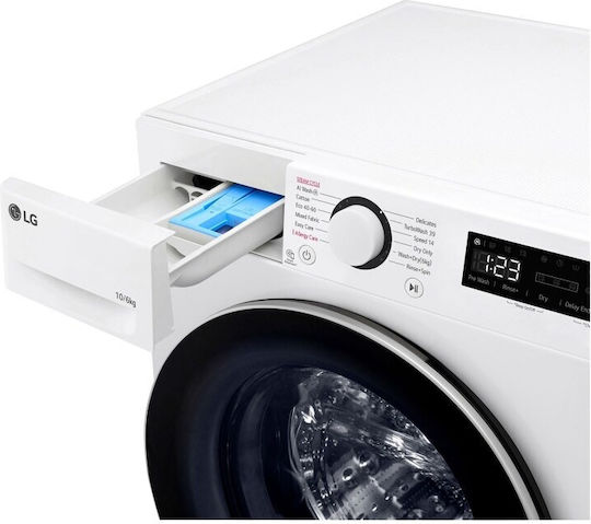 LG Mașină de spălat cu uscător 10kg/6kg Cu aburi 1400 Rotiri