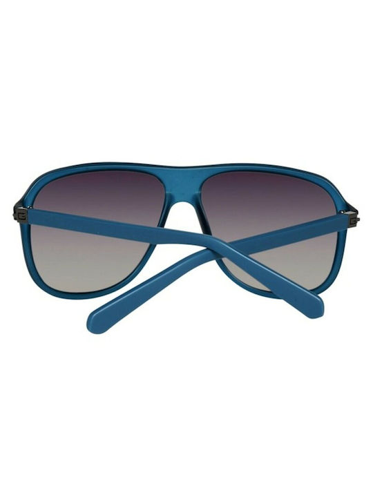 Guess Men's Sunglasses with Blue Plastic Frame and Gray Gradient Lens GU6876 91B