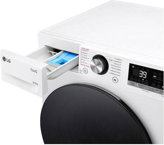 LG Washer Dryer 9kg/6kg Steam 1400 Rounds with Wi-Fi