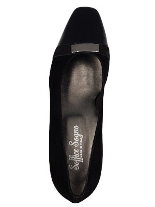 Anatomic Leather Pointed Toe Black Heels