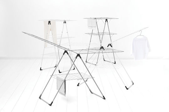 Brabantia Tower Folding Floor Clothes Drying Rack Metallic with Hanging Length 23m