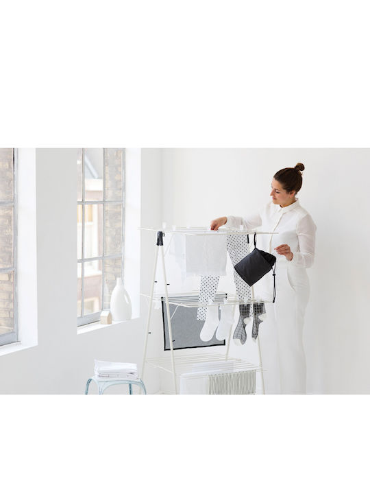 Brabantia Πτυσσόμενη Απλώστρα Δαπέδου από Μέταλλο με Μήκος Απλώματος 23m