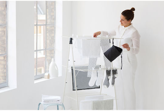 Brabantia Tower Folding Floor Clothes Drying Rack Metallic with Hanging Length 23m