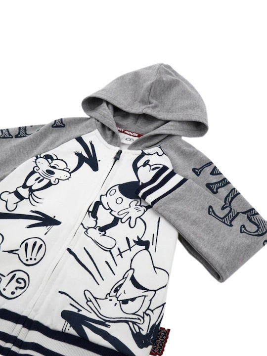 Kinder-Sweatshirt Strickjacke Grau