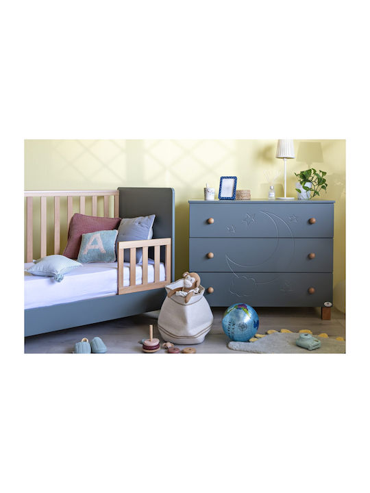Aster Baby Kommode mit 3 Schubladen Gray 100x55x90cm