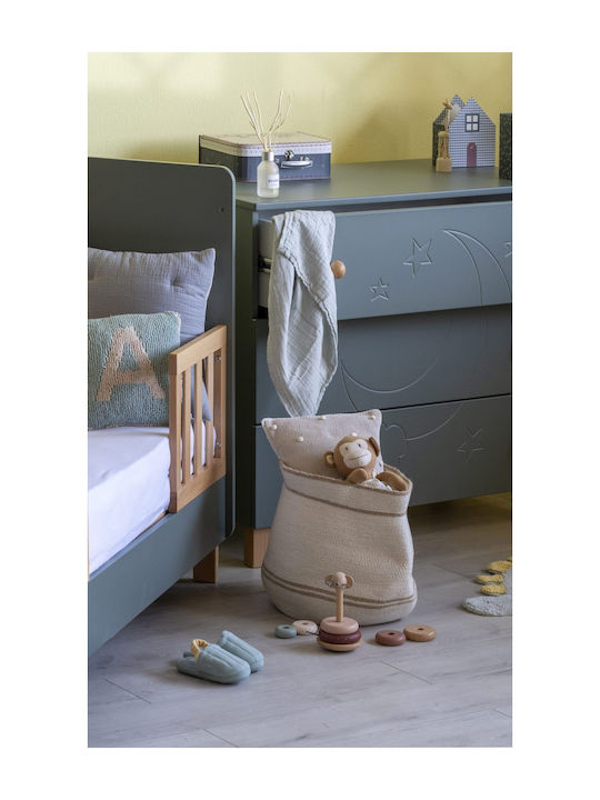 Aster Baby Kommode mit 3 Schubladen Gray 100x55x90cm
