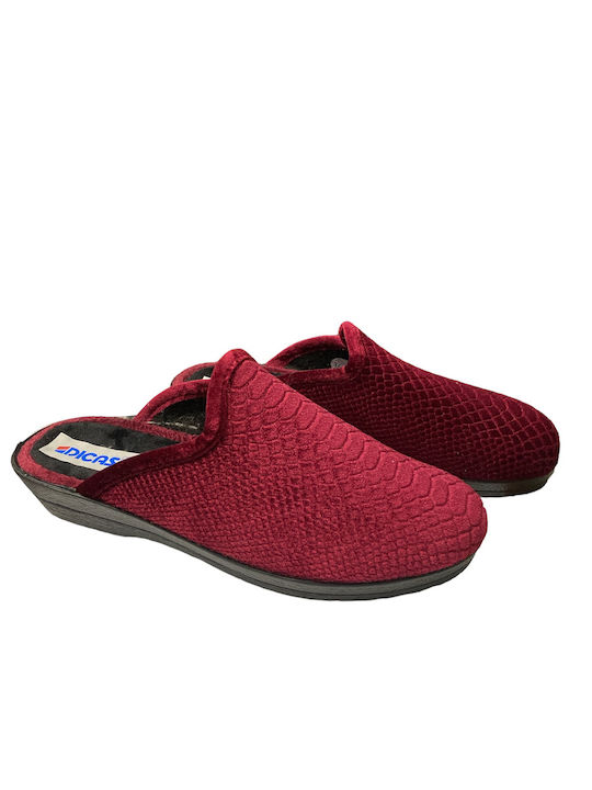 Dicas Winter Women's Slippers in Burgundy color