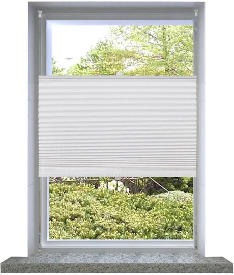 vidaXL Rollos Partieller Blackout Weiß B70xH100cm 240597