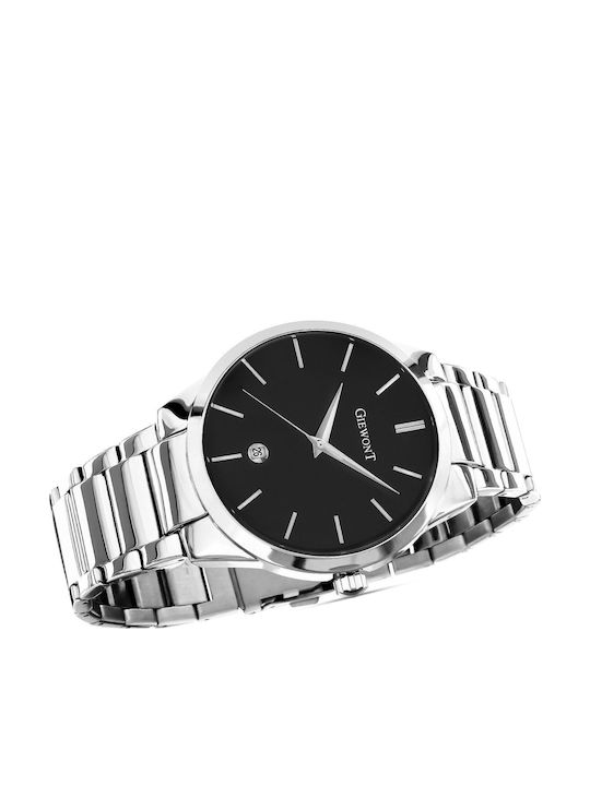 Giewont Men's Watch Battery with Silver Metal Bracelet