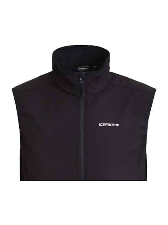 Icepeak Bombay Men's Sleeveless Softshell Jacket Waterproof and Windproof BLACK