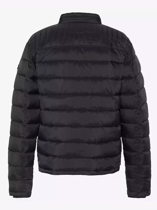 Schott Ärmellos Herren Winter Jacke Puffer Schwarz