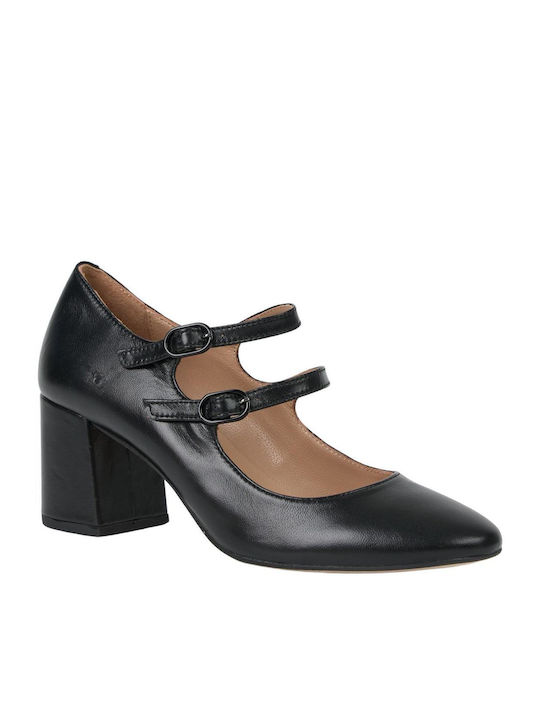 Mourtzi Leder Pumps Schwarz