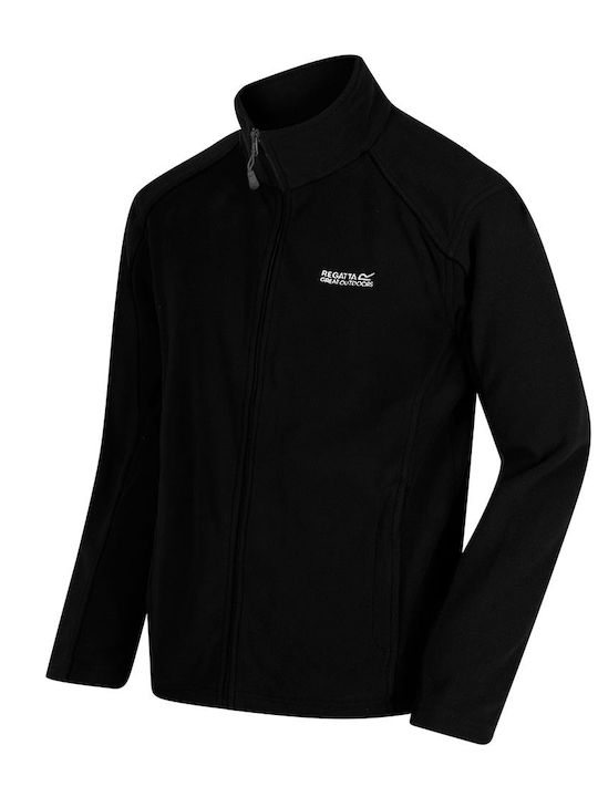 Cardigan Fleece pentru Bărbați Neagră