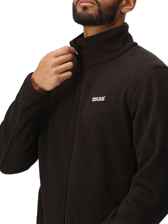 Cardigan Fleece pentru Bărbați Neagră