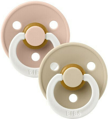 Bibs Pacifiers Rubber Colour Anatomical Glow No2 Colour Glow Blush/Vanilla for 6-18 months 2pcs