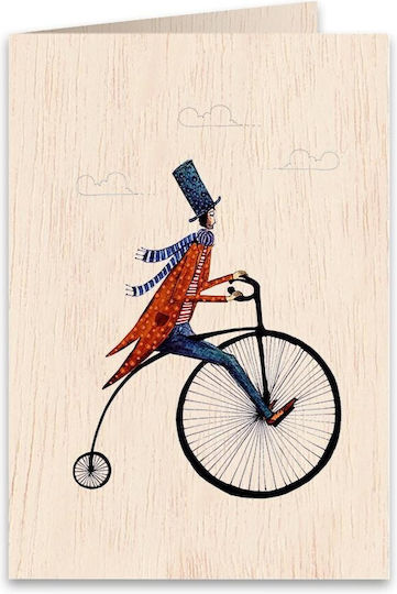 Greeting Card Wooden 16.2x11.4cm