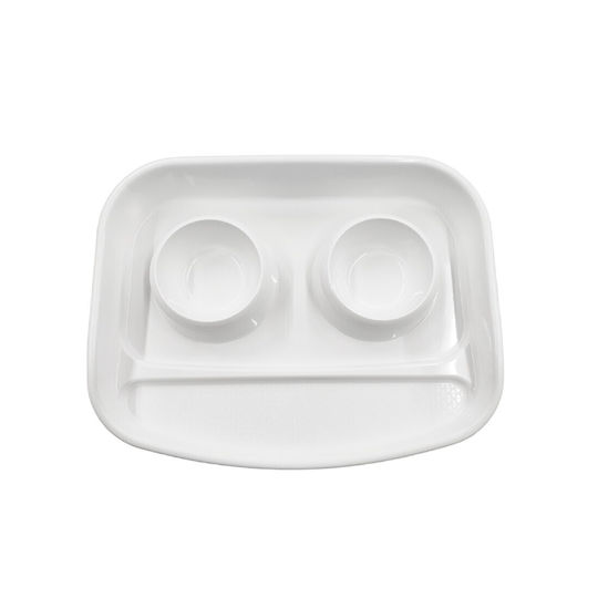 Ferplast Plastic Bowl Food for Dog & Cat with Base 2x 600ml in Red Color