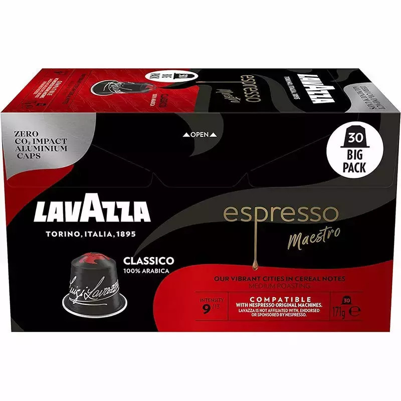 Lavazza Κάψουλες Espresso Maestro Classico Συμβατές με Μηχανή Nespresso  30caps
