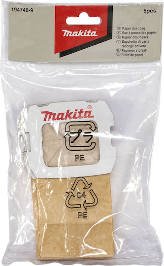 Makita Vacuum Cleaner Bags 5pcs Compatible with Makita Vacuum Cleaners