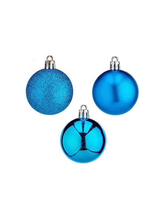 Krist+ Ornament de Crăciun Set Plastic Blue 6x5buc