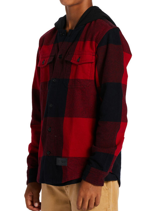 DC Kids Checked Shirt Red