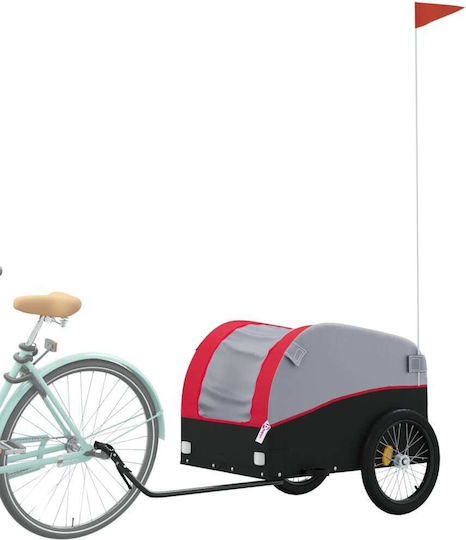 Vidaxl Bicycle Trailer Black Red 45 Kg Iron