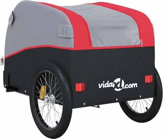 Vidaxl Bicycle Trailer Black Red 45 Kg Iron