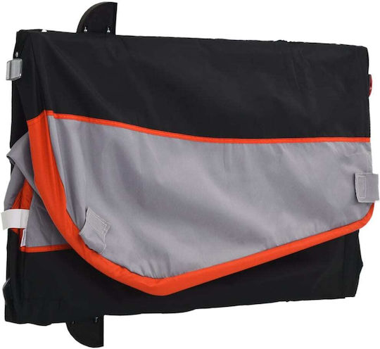Vidaxl Bicycle Trailer Black Orange 45 Kg Iron
