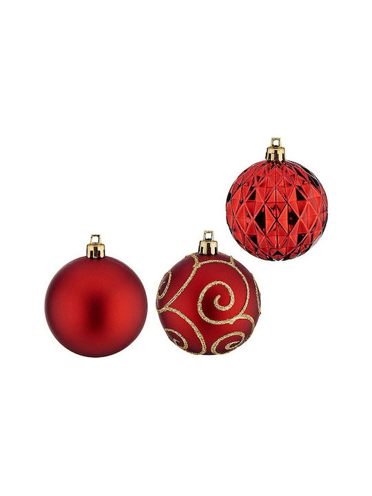 Krist+ Christmas Plastic Ball Ornament Red 6cm