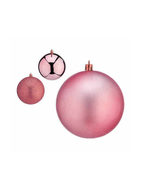 Krist+ Ornament de Crăciun Set Plastic Pink 13x12buc Set de 6buc