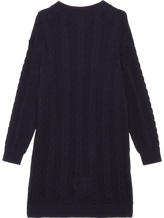 Children's Dress Knitted Blue.