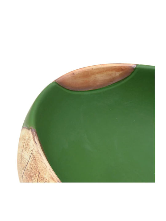 vidaXL Deasupra Blatului Chiuvetă Ceramică 59x40x15cm Green and Brown