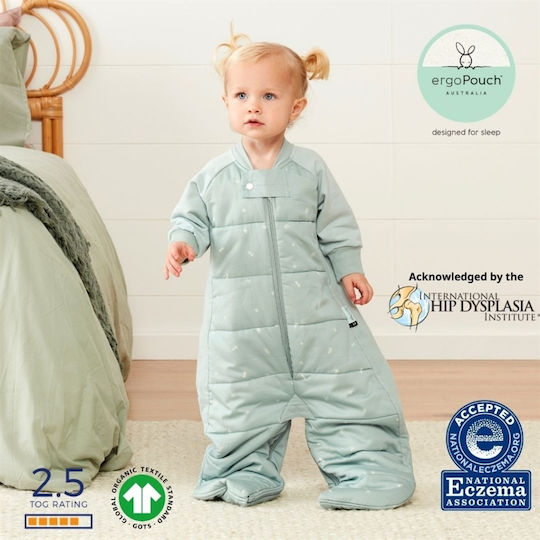 Ergo Pouch Winter Sleeping Bag with Feet Sleep Suit 2.5 Tog Sage
