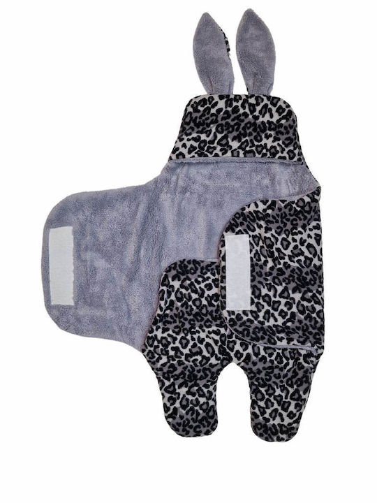 Bebecix Iarna Sac de dormit cu picioare LEOPARD GREY