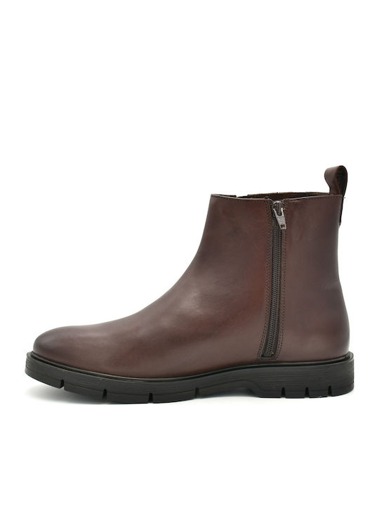Leder Braun Chelsea Stiefeletten