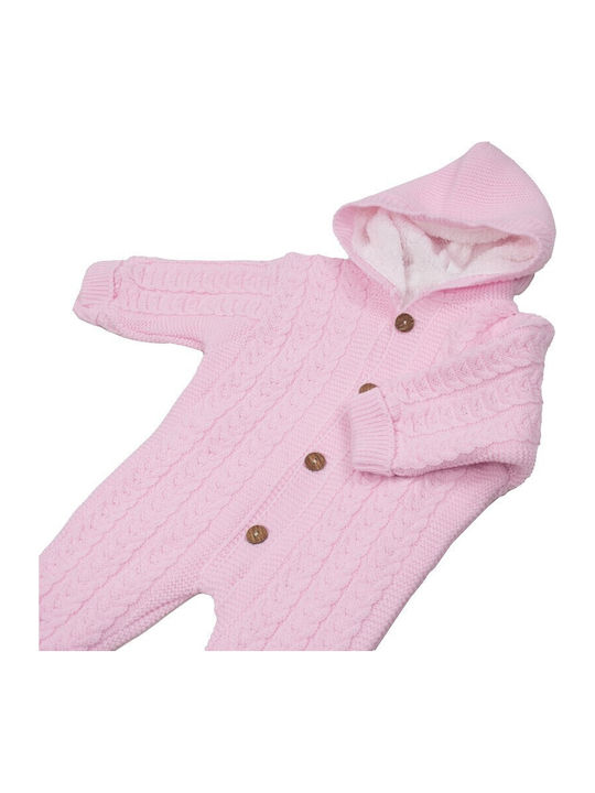 Kamtex Baby Baby-Ausgehstrampler Langärmliges Rosa