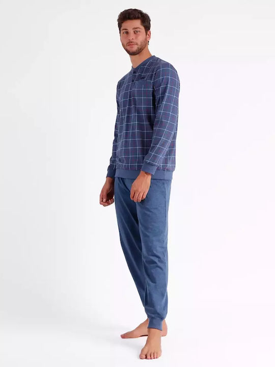 Lois Men's Winter Pajamas Set BLUE