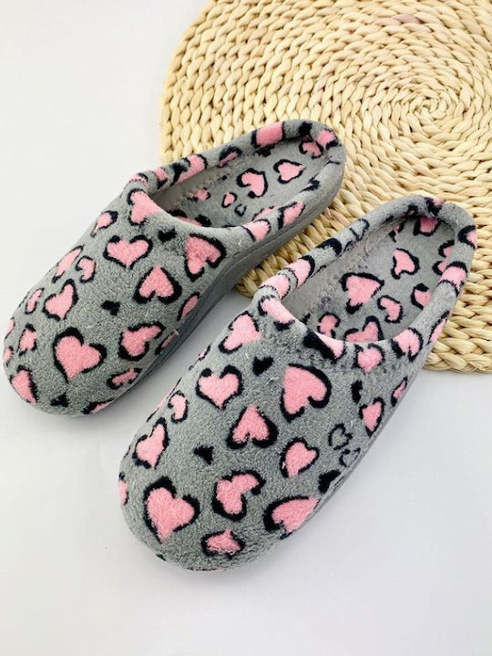 Vesna Animal Print Women's Slippers in Gray color