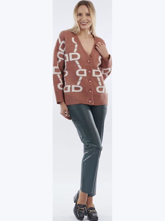 Women's Knitted Cardigan Camel.