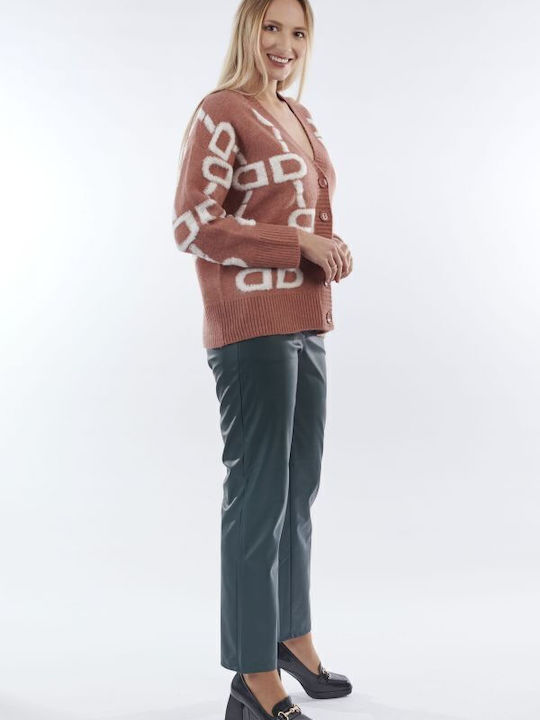 Women's Knitted Cardigan Camel.