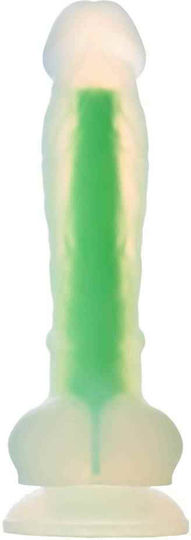 Dream Toys Ρεαλιστικό Dildo με Όρχεις και Βεντούζα Πράσινο 17.5cm
