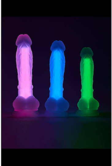 Dream Toys Glass Dildo with Balls and Suction Cup Purple 19cm