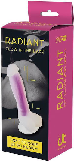 Dream Toys Glass Dildo with Balls and Suction Cup Purple 19cm