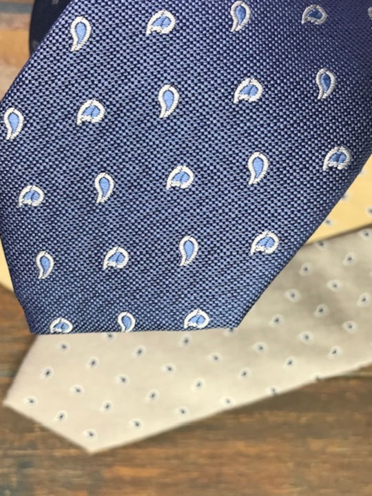 Octopus Men's Tie Silk Printed in Blue Color