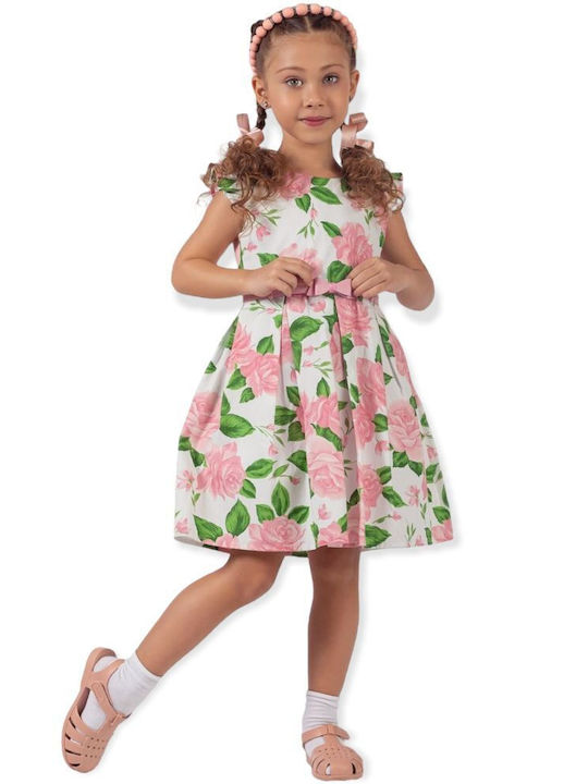 Babydom Rochie pentru Copii Floral Alb